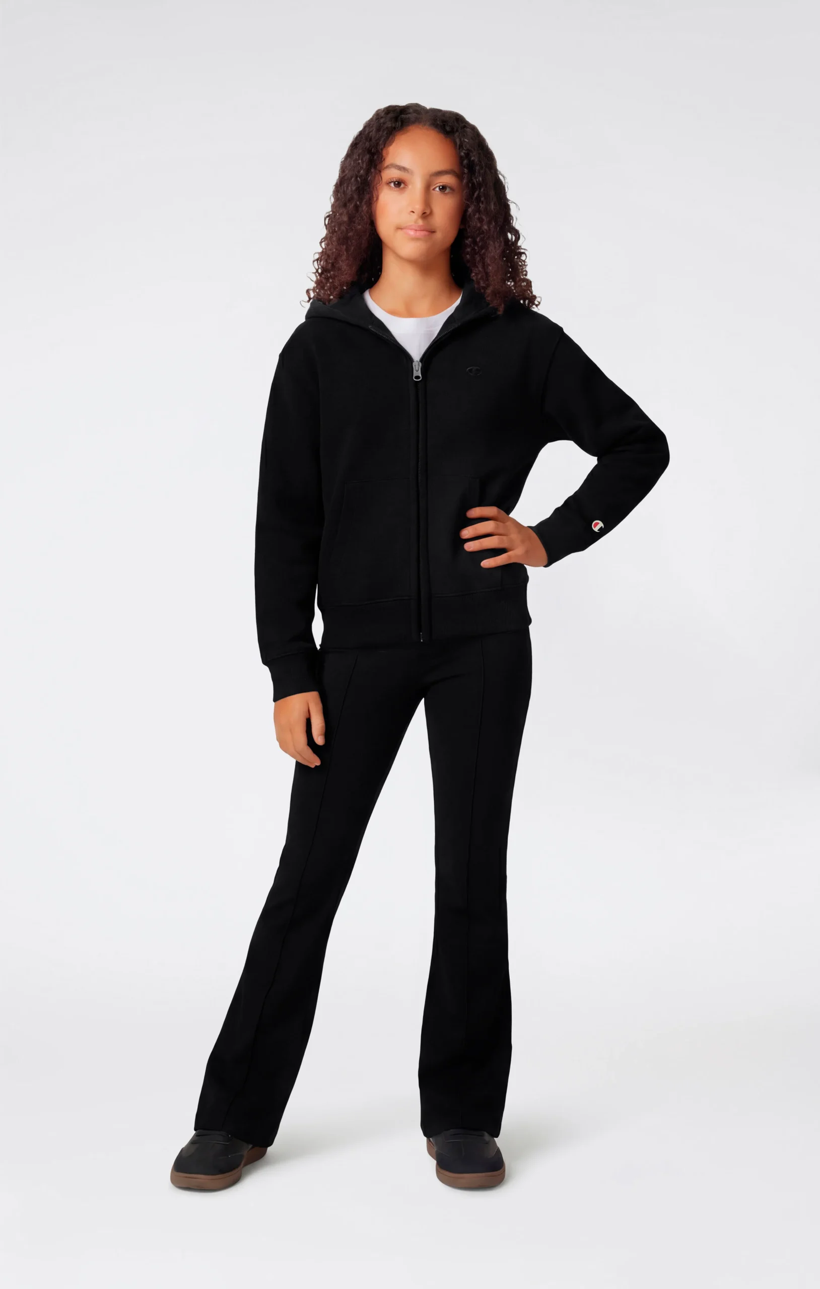 Girls’ Lightweight Full Zip Hooded Sweatshirt Icons