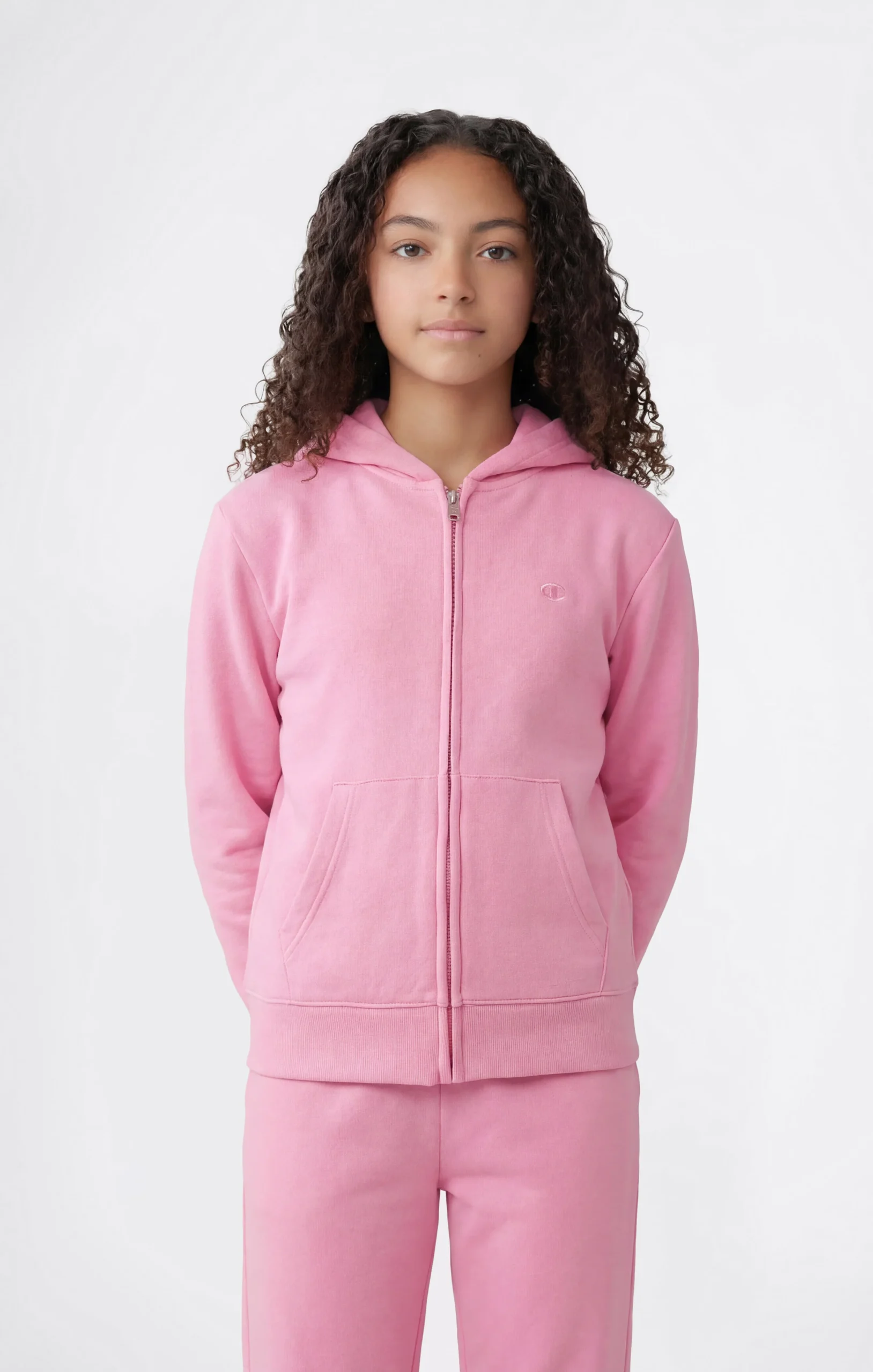 Girls’ Lightweight Full Zip Hooded Sweatshirt Icons