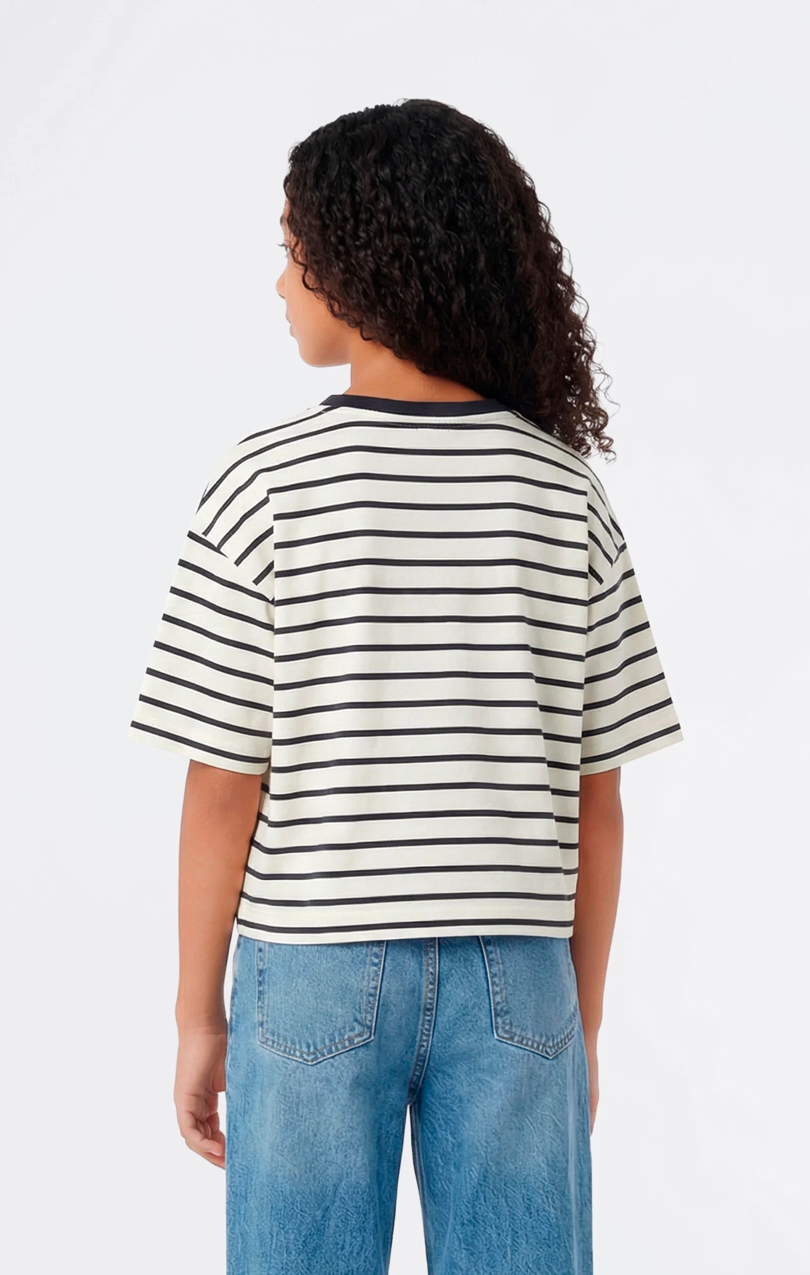 Girls’ Oversized Striped T-Shirt Icons - Imagen 4