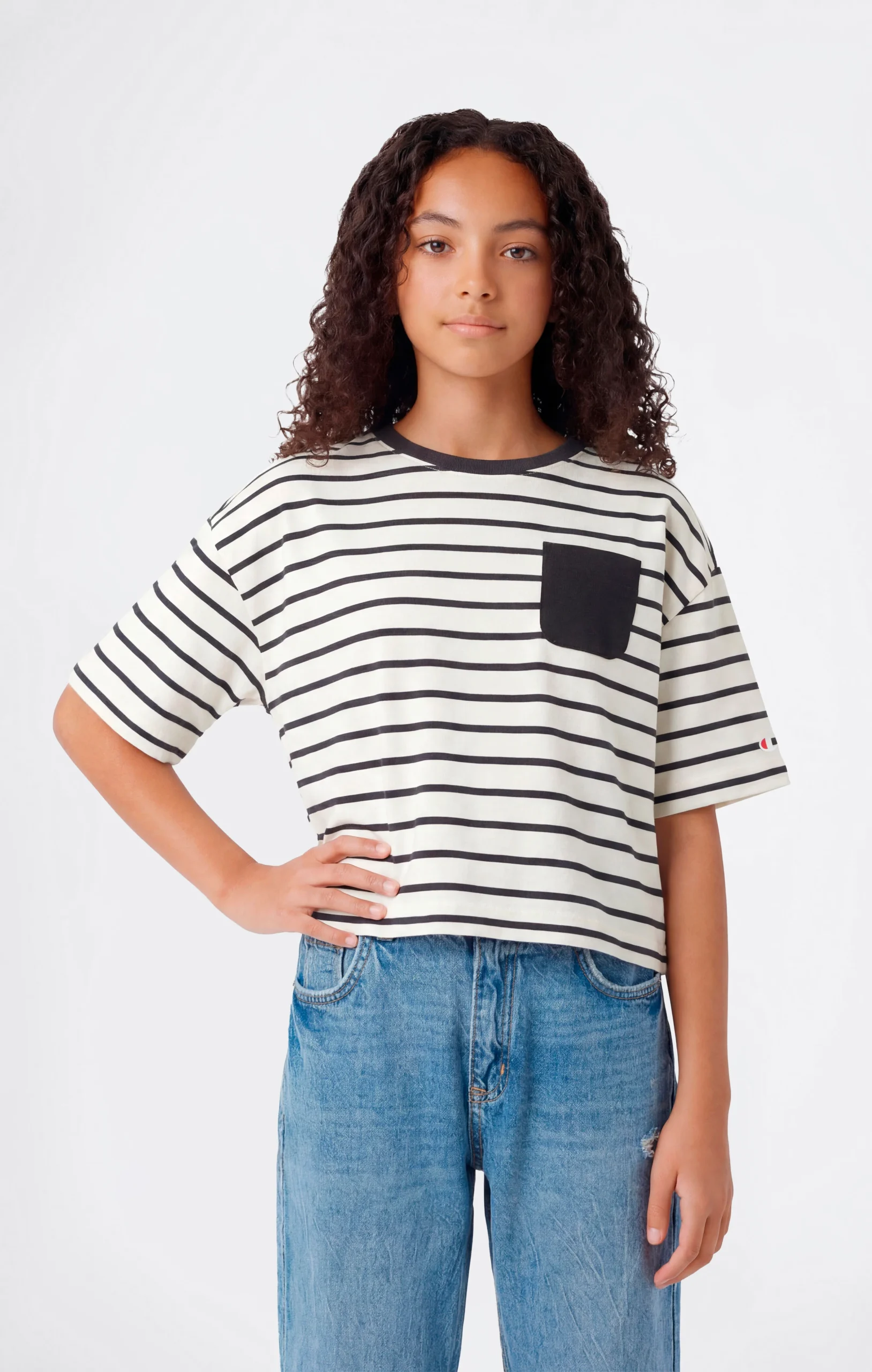 Girls’ Oversized Striped T-Shirt Icons