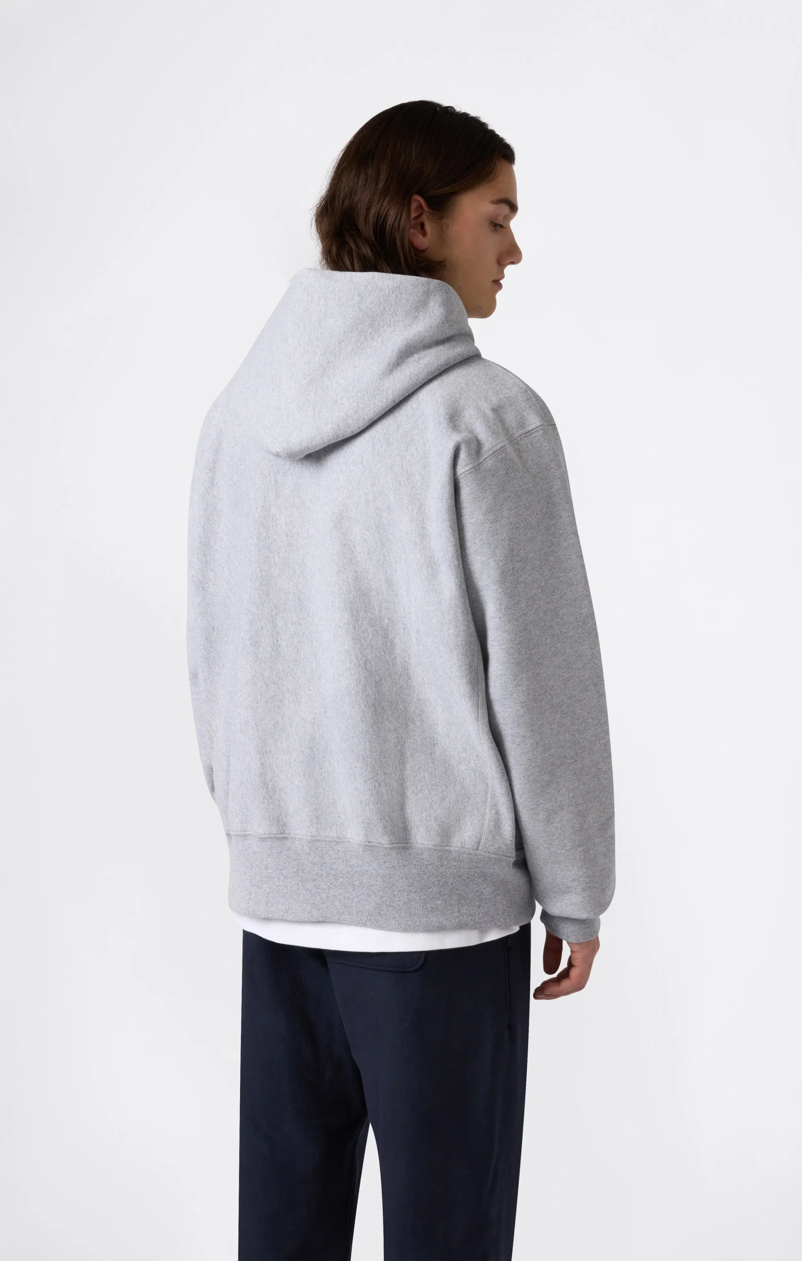 Men's Fleece Reverse Weave Zip Hooded Sweatshirt Made in USA - Imagen 4