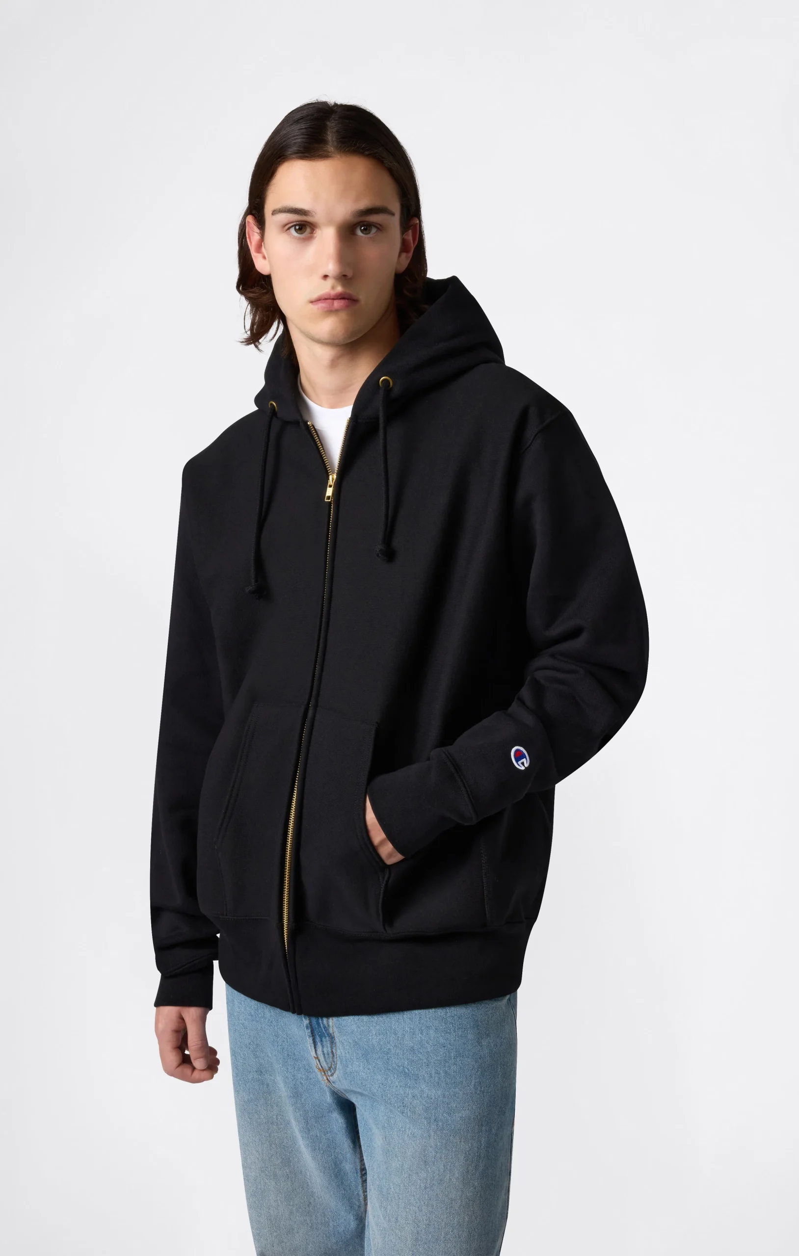 Men’s Fleece Reverse Weave Zip Hooded Sweatshirt Made in USA