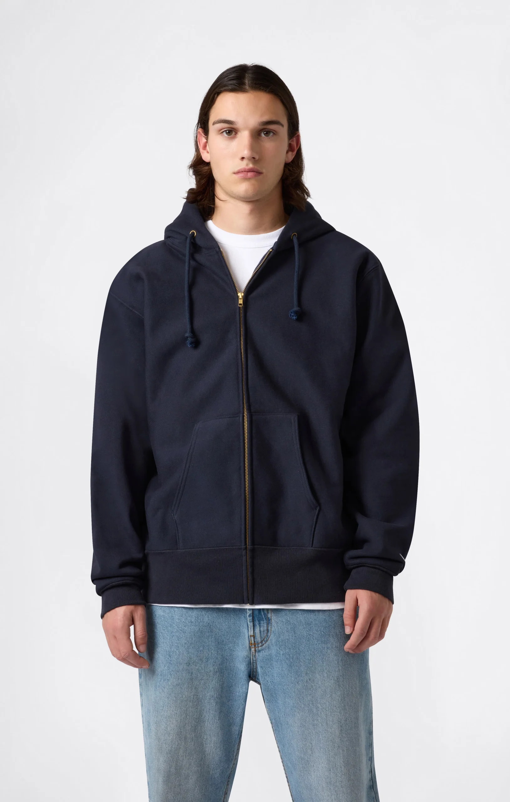 Men’s Fleece Reverse Weave Zip Hooded Sweatshirt Made in USA