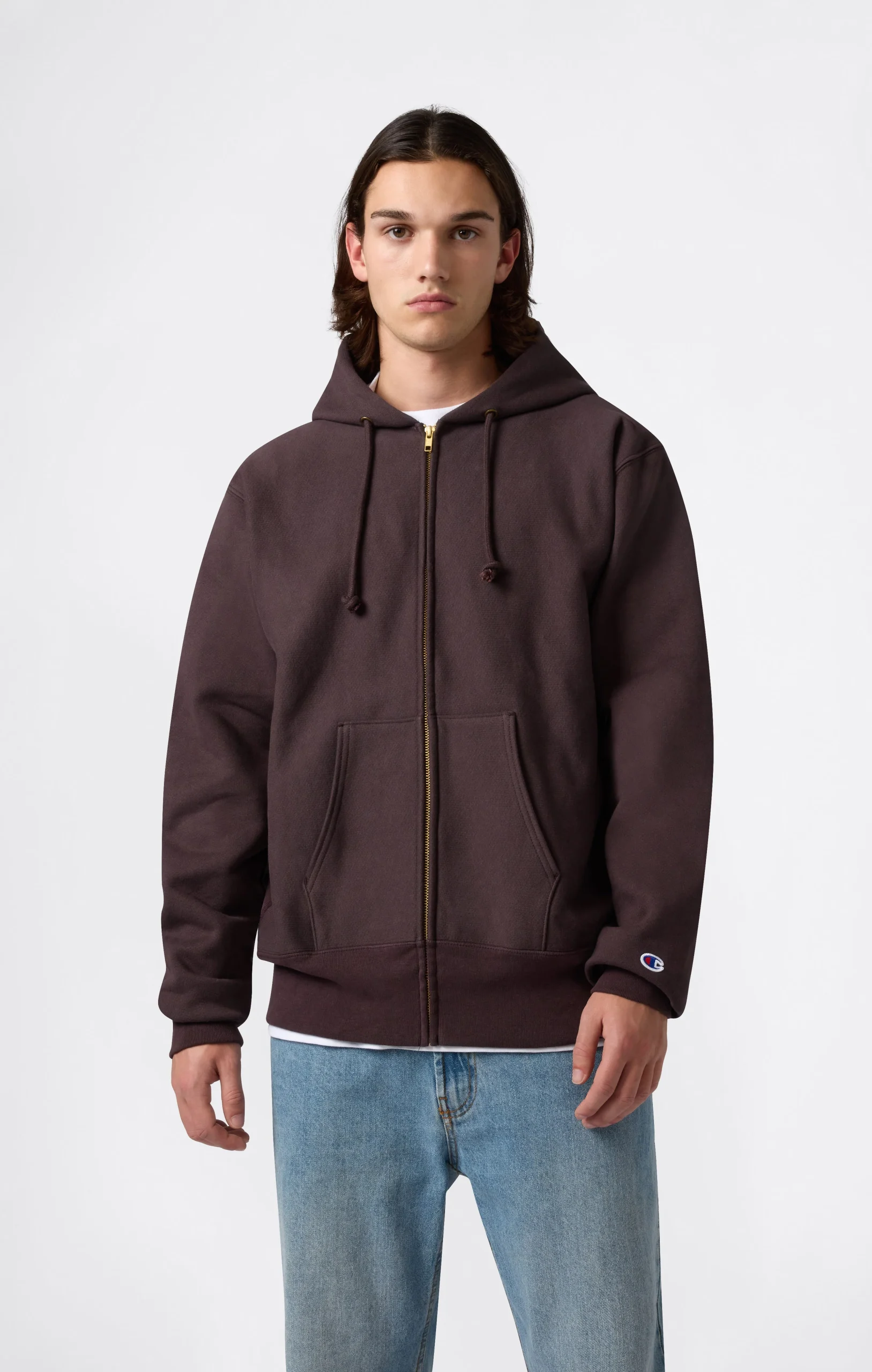 Men’s Fleece Reverse Weave Zip Hooded Sweatshirt Made in USA