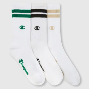 3-Pack Adult Mid Crew Multi Logo Socks