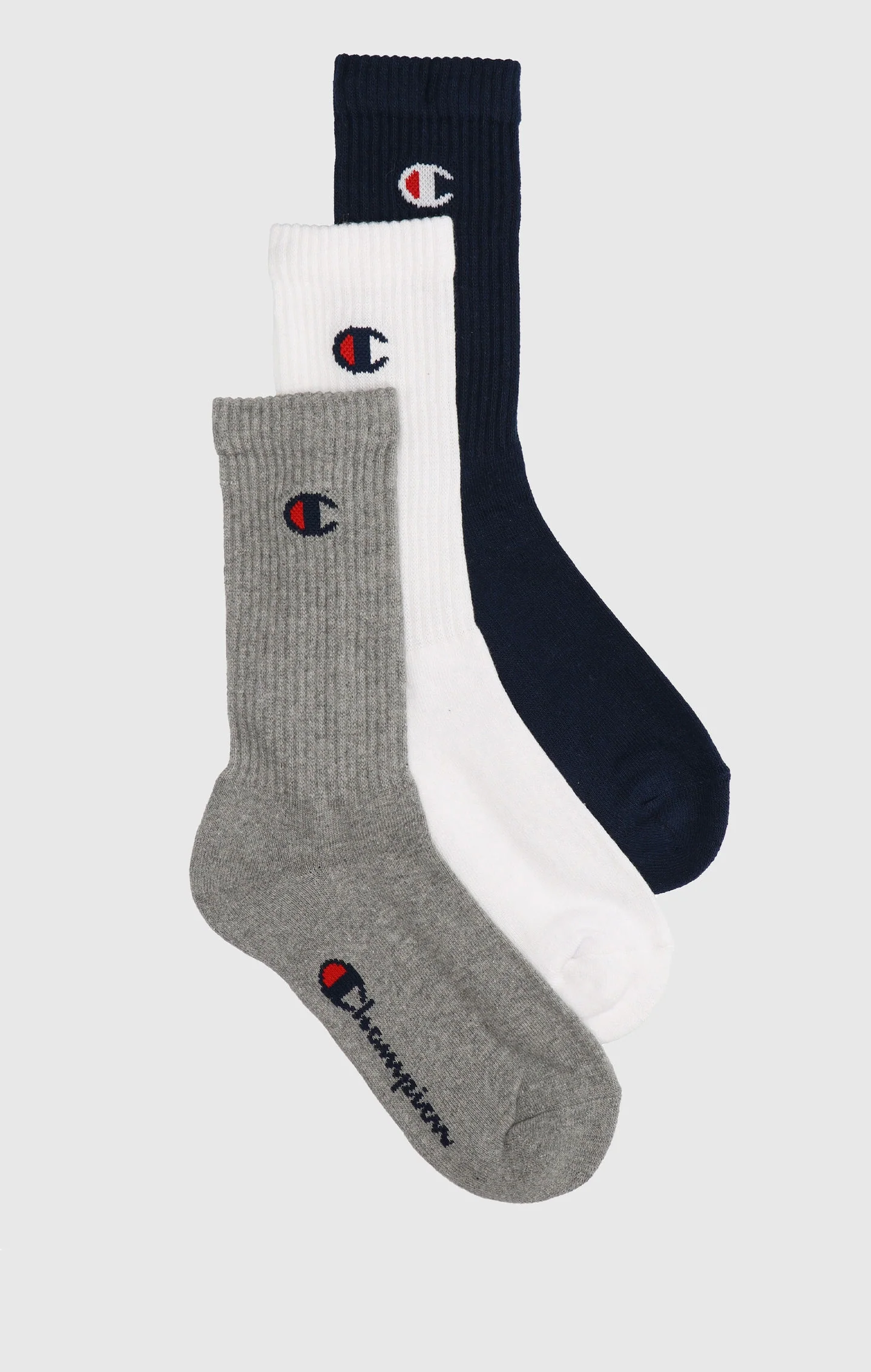 Three Pack Crew C Logo Socks