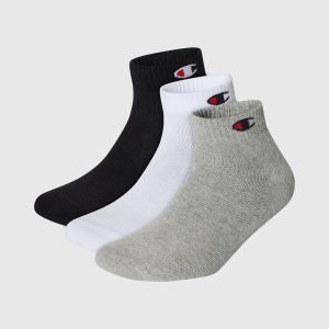 3-Pack Kids’ Quarter Socks with Script Logo and C