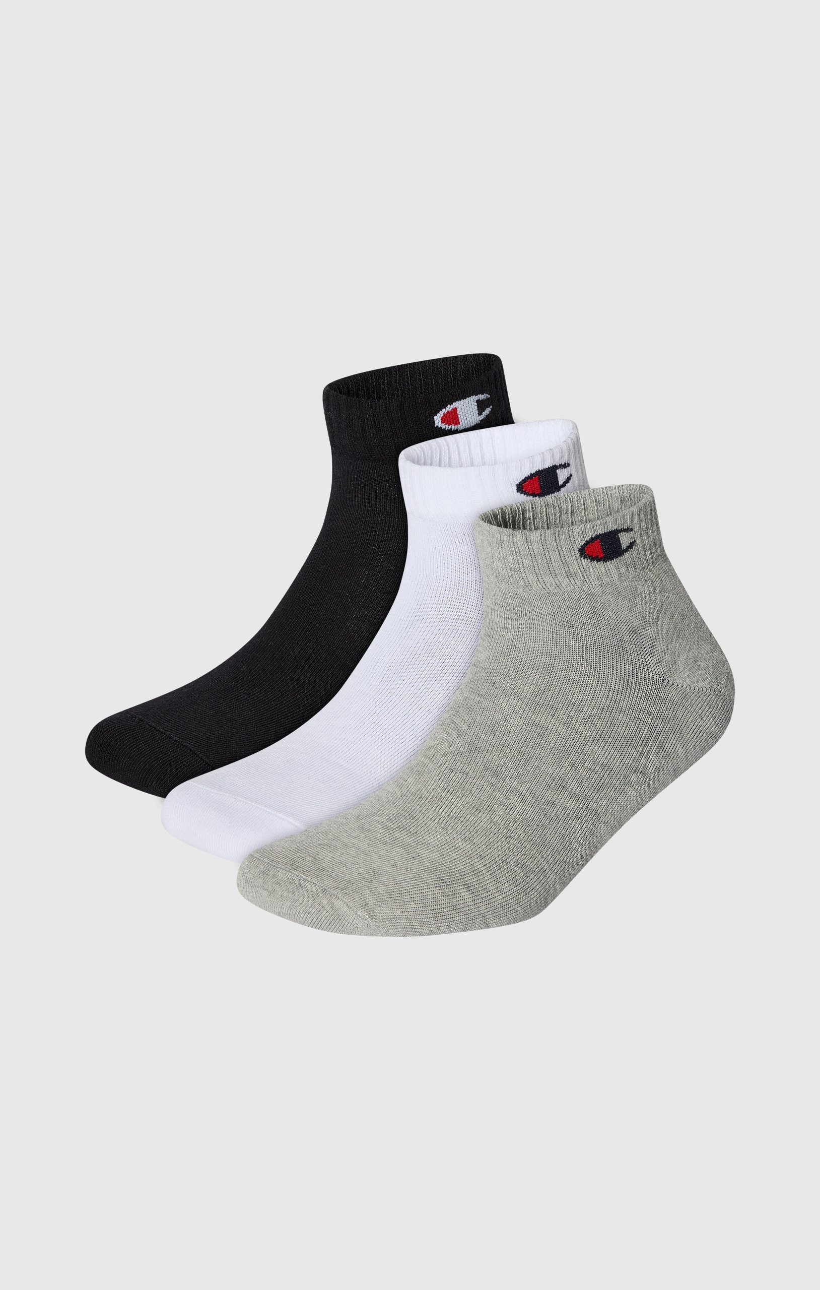 3-Pack Kids’ Quarter Socks with Script Logo and C