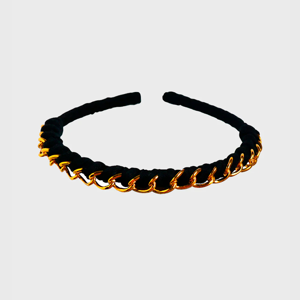 Cintillo Inés Negro Dorado - Imagen 4