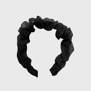 Cintillo Amalia Negro Chifón