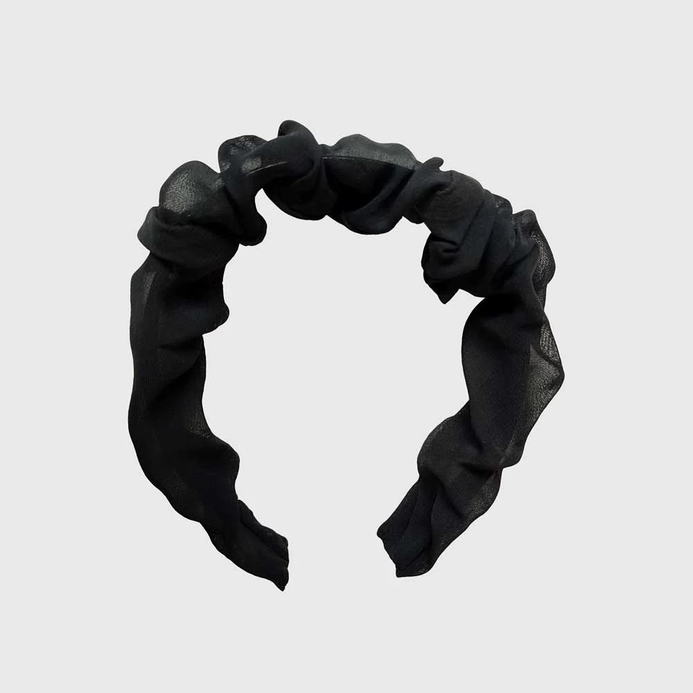 Cintillo Amalia Negro Chifón