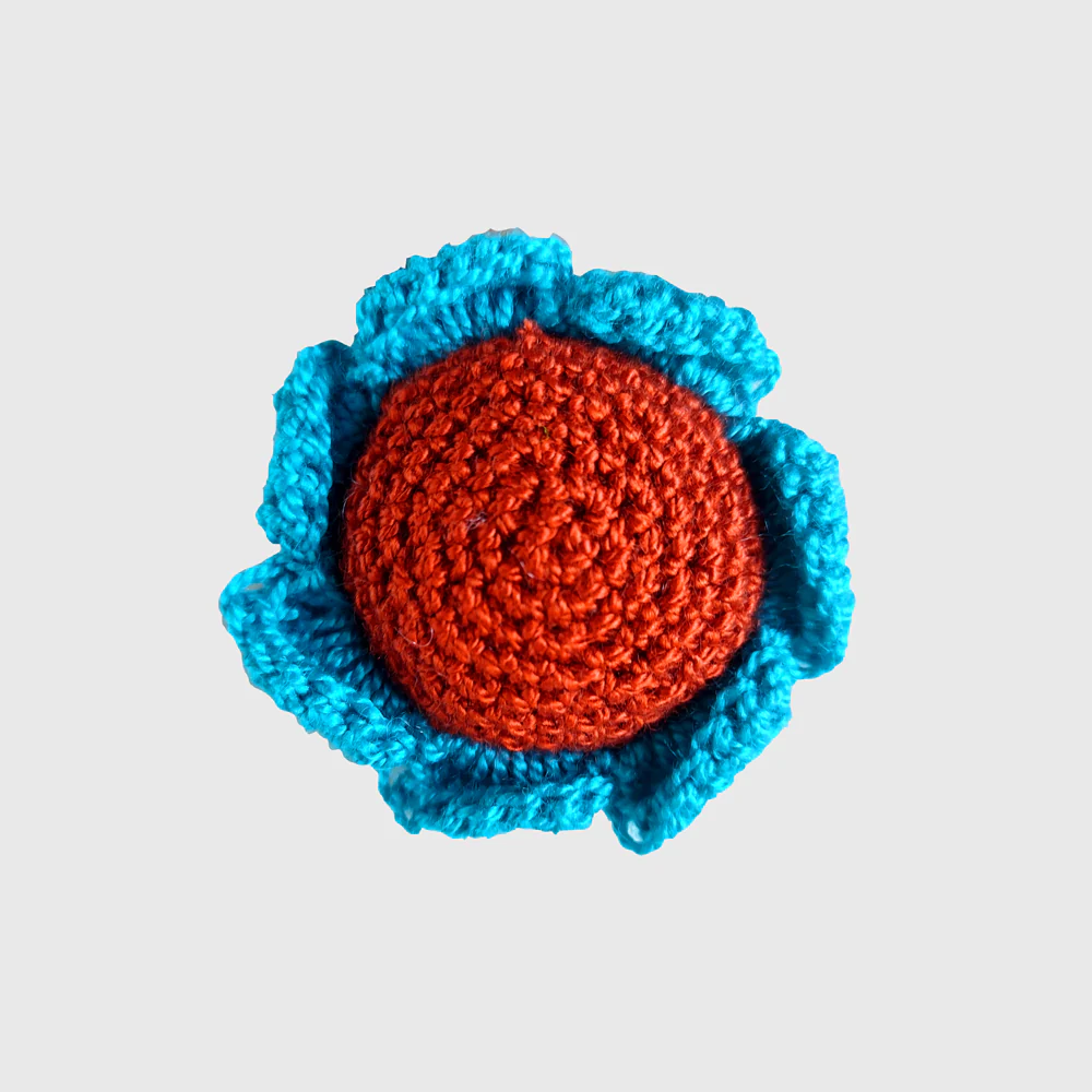 Coleta crochet flora naranja - Imagen 3