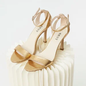 SANDALIAS PIEL DORADO