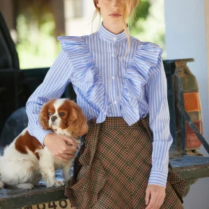 CAMISA ARES RAYAS AZUL