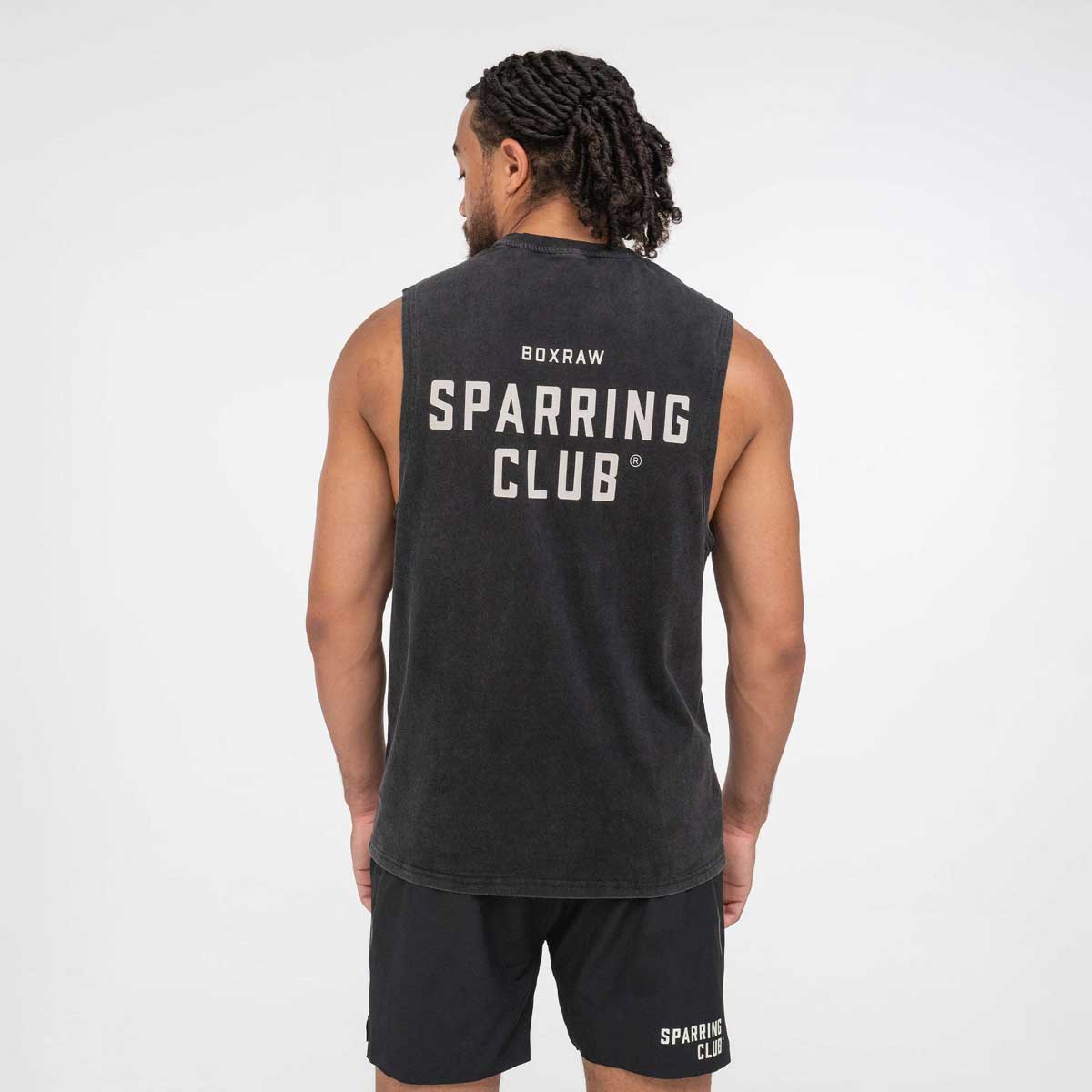 Camiseta sin mangas Boxraw Sparring Club Negro
