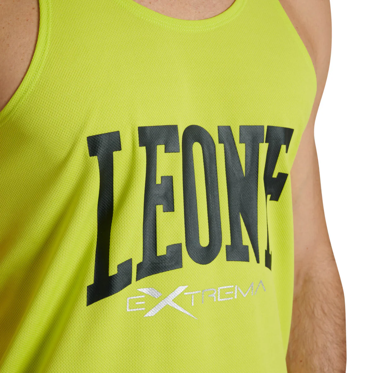Camiseta sin mangas Leone Logo ABX118 Verde lima - Imagen 4