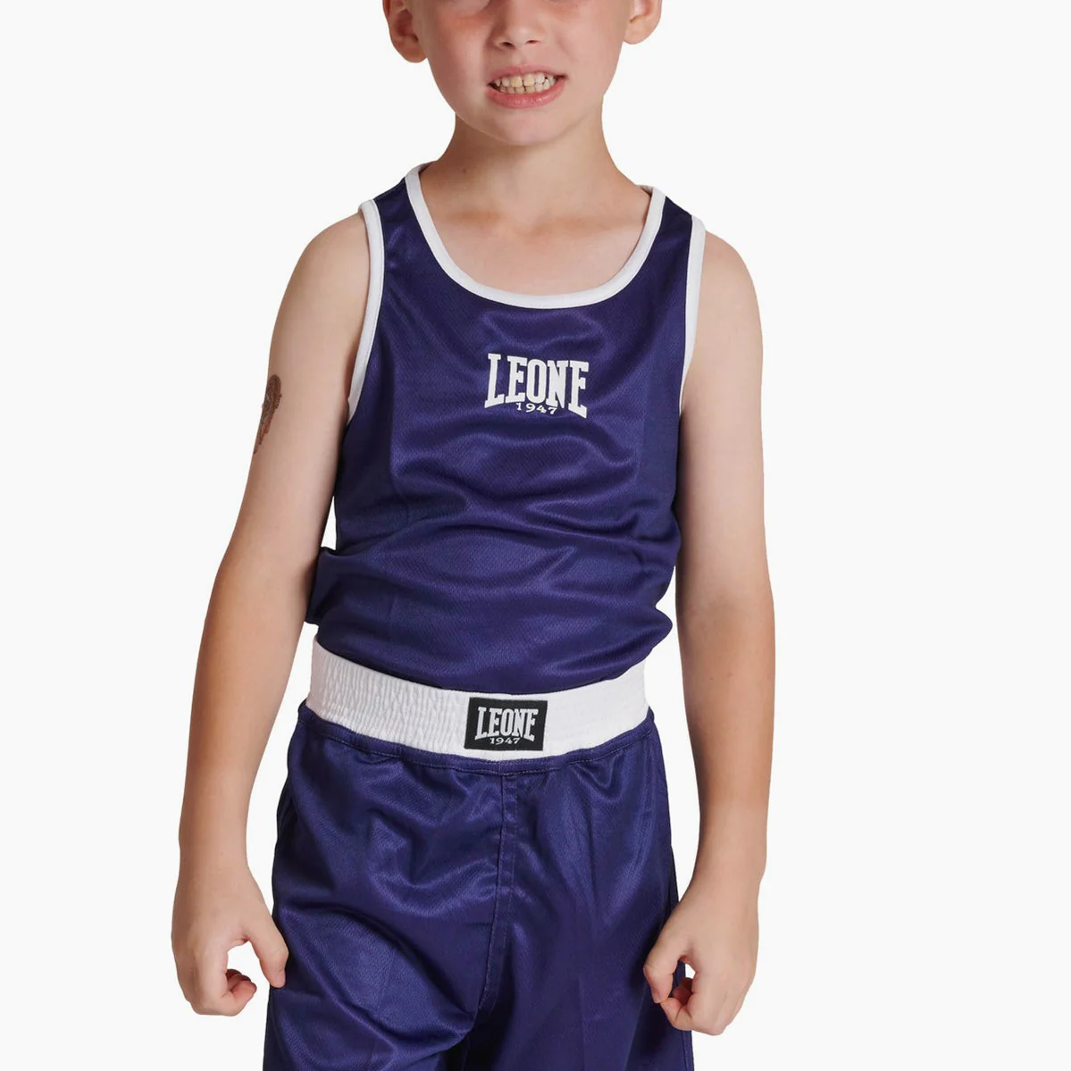 Camiseta sin mangas niño boxeo Leone Double Face AB214J