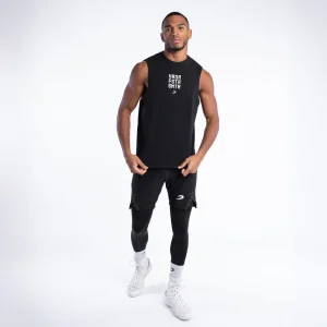 Camiseta sin mangas Boxraw HRDR FSTR SMTR Negro