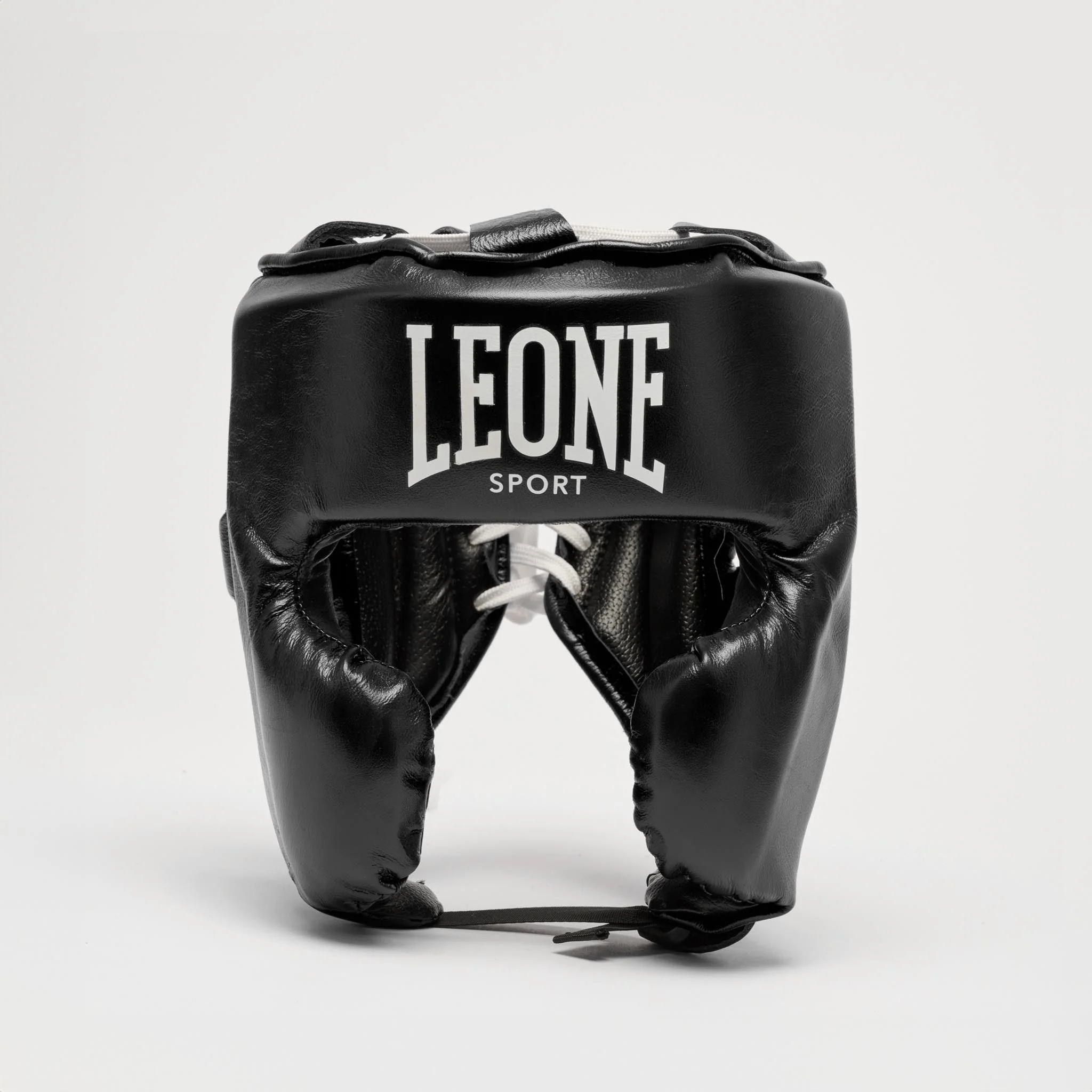 Casco Leone Deporte Augusto Classico Negro con Protector de Mejillas - Imagen 3