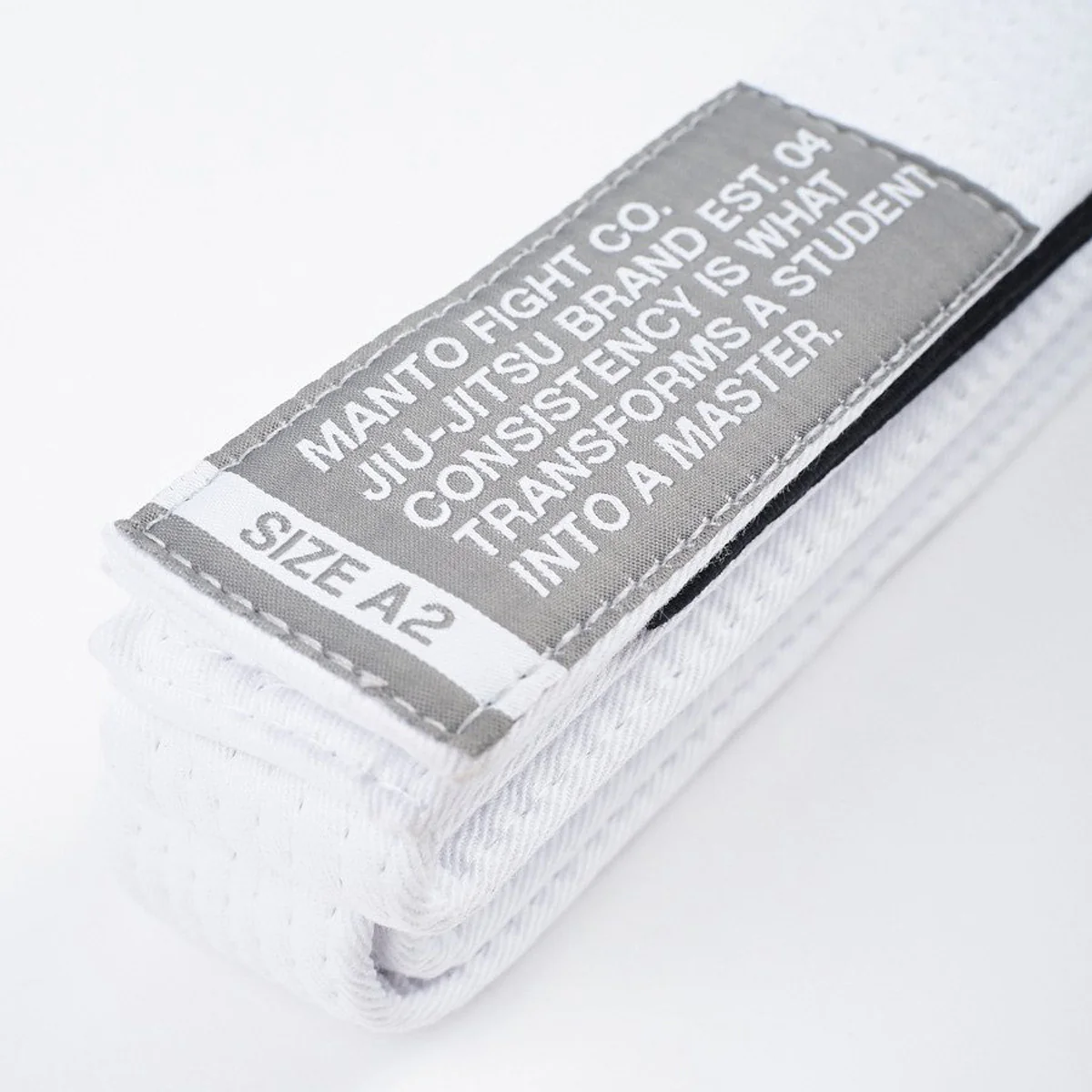 Cinturón BJJ Manto Motto Blanco - Imagen 3