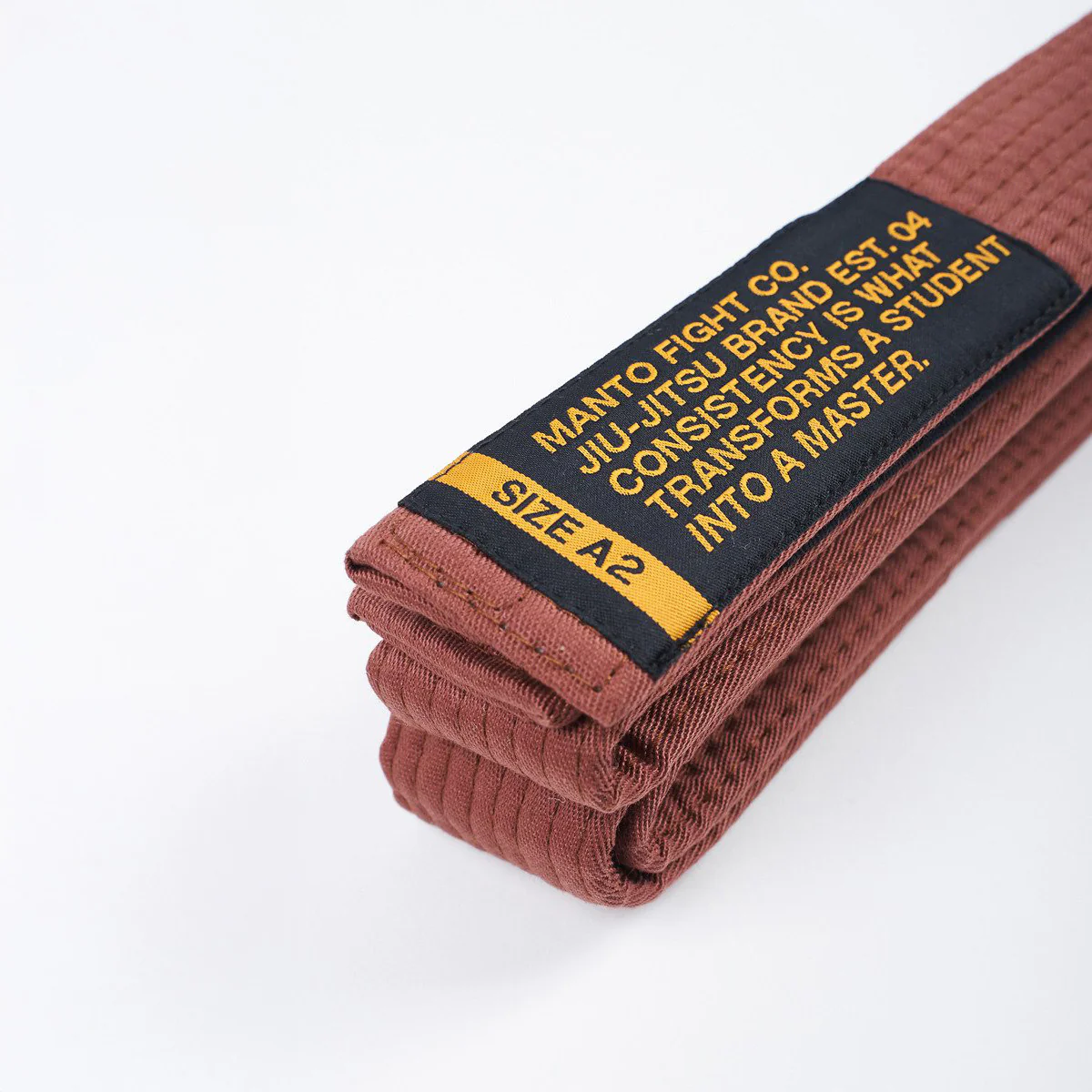 Cinturón BJJ Manto Motto Marrón - Imagen 3