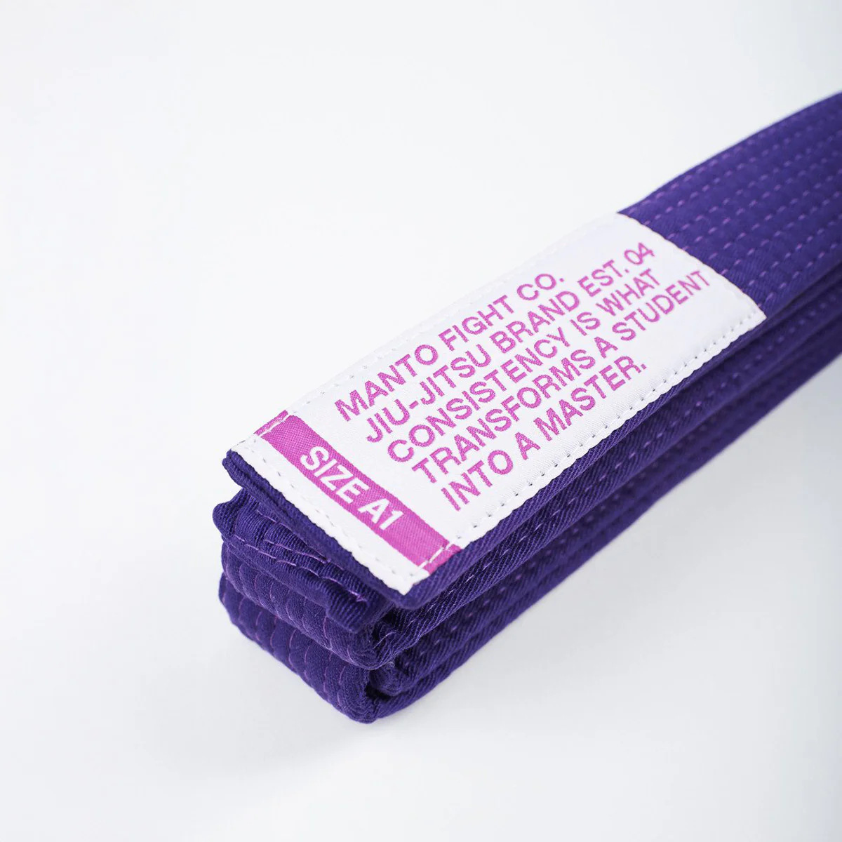 Cinturón BJJ Manto Motto Violeta - Imagen 3