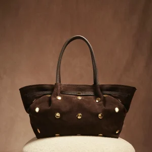 BOLSO SHOPPERTACHAS MARRON