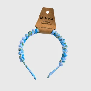 Cintillo María Floreado Celeste