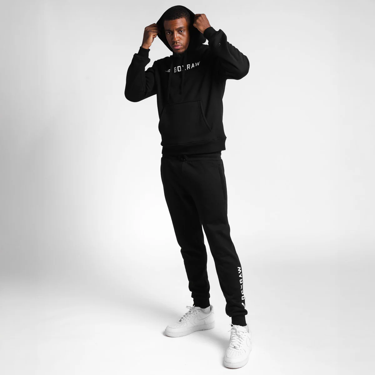 Sudadera Boxraw A.B.C. con capucha Negra - Imagen 8