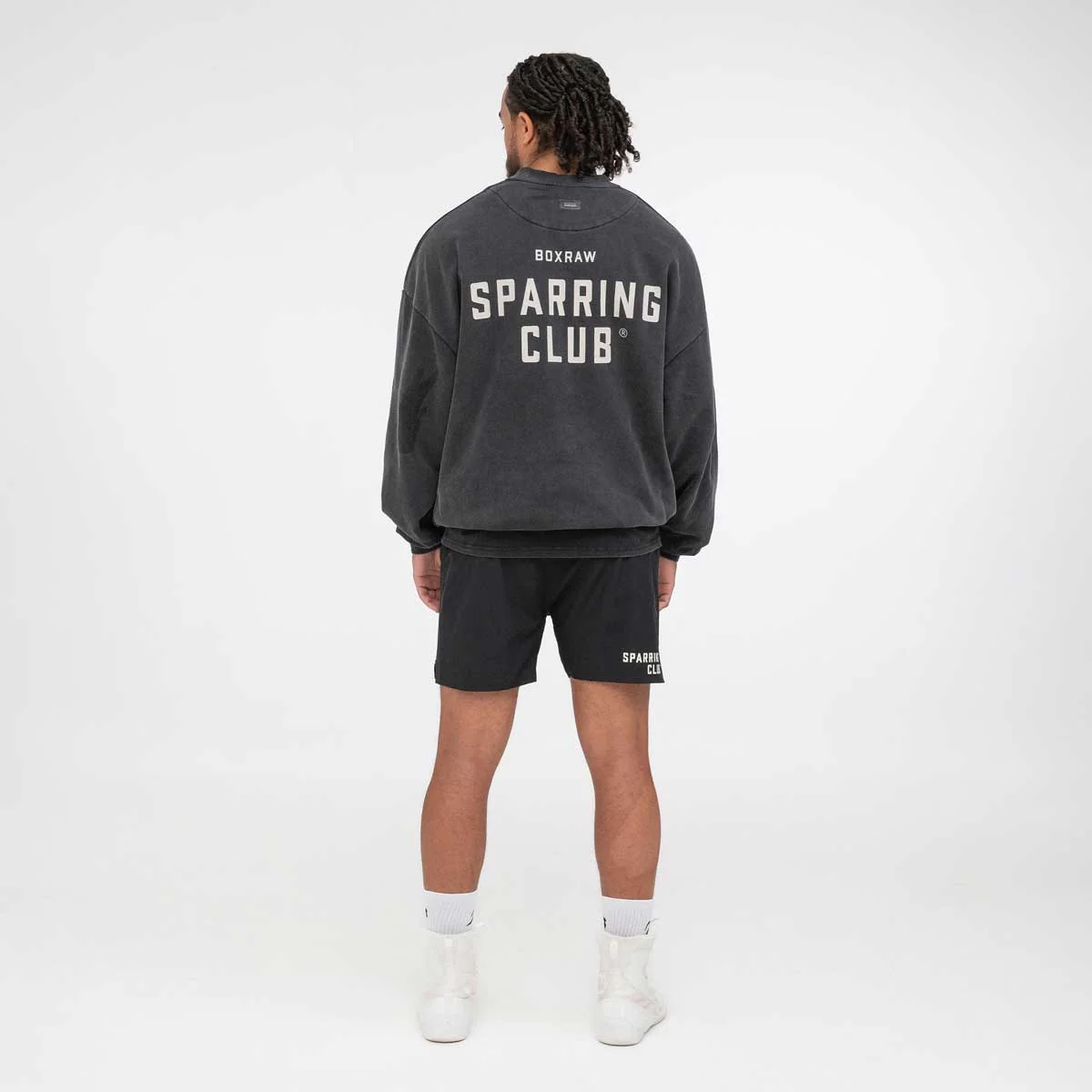 Sudadera Boxraw Sparring Club Oversize Negro - Imagen 4