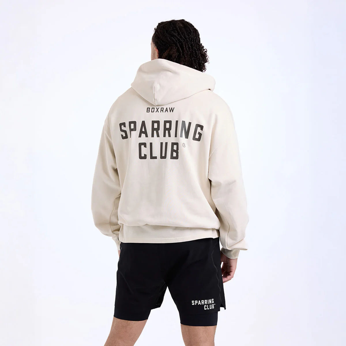 Sudadera Boxraw Sparring Club Oversize con capucha Beige