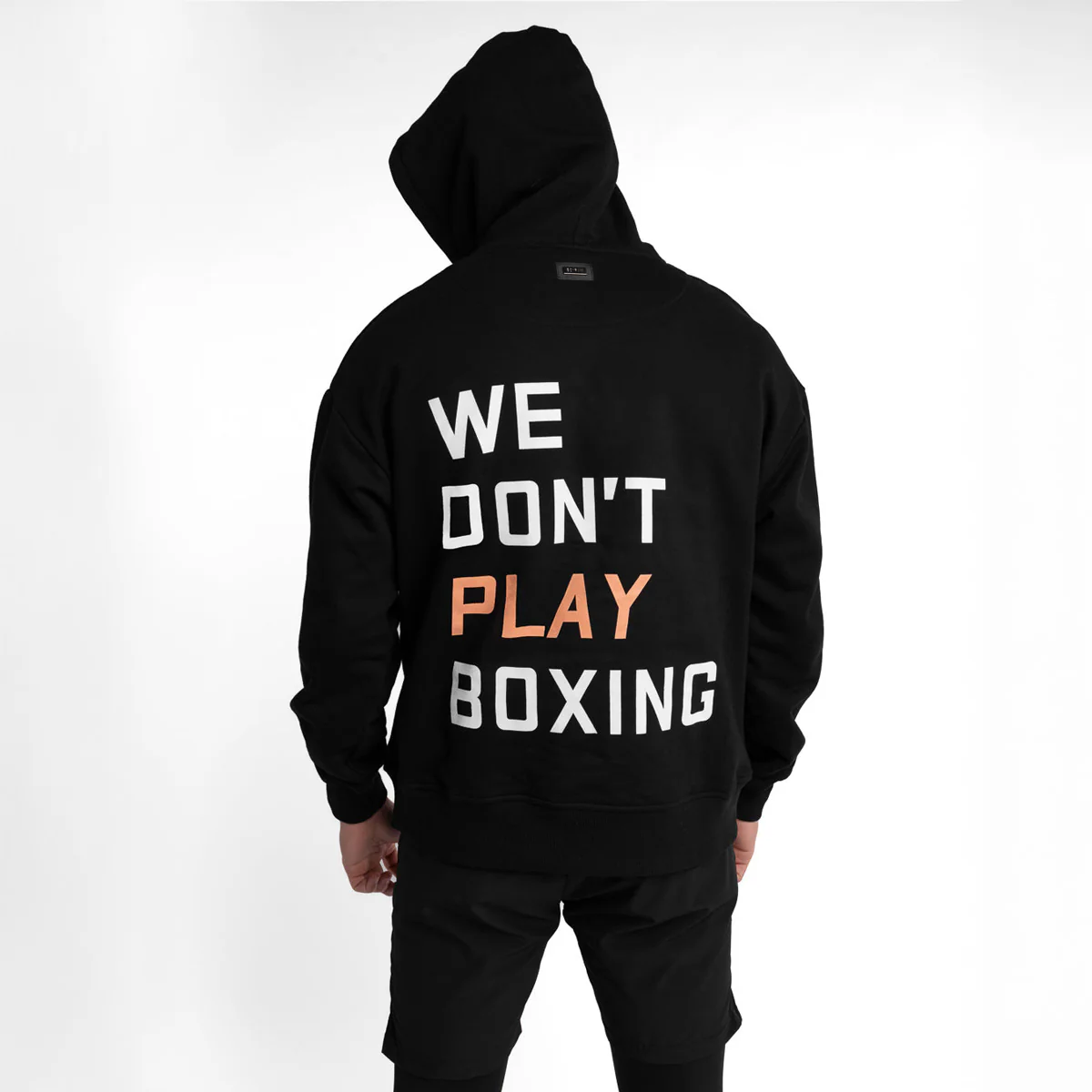 Sudadera Boxraw We Don’t Play Boxing oversize con capucha Negra