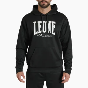 Sudadera Leone Logo con capucha ABX119 Negro