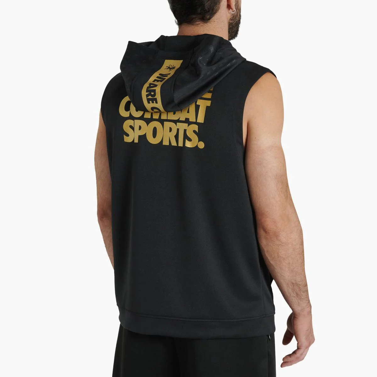 Sudadera sin mangas con capucha Leone DNA ABX720 Negro - Imagen 3