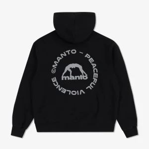 Sudadera Manto Label 25 Oversize con capucha Negro