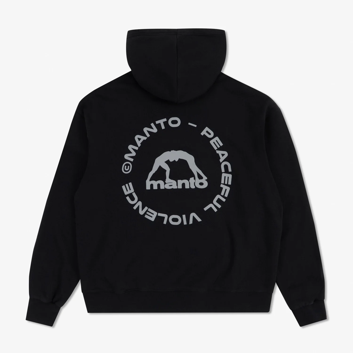 Sudadera Manto Label 25 Oversize con capucha Negro