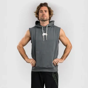 Sudadera sin mangas Venum Sparring con capucha Gris