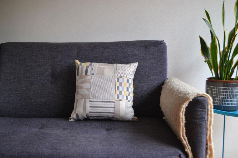 Funda de cojín: Geometrico gris