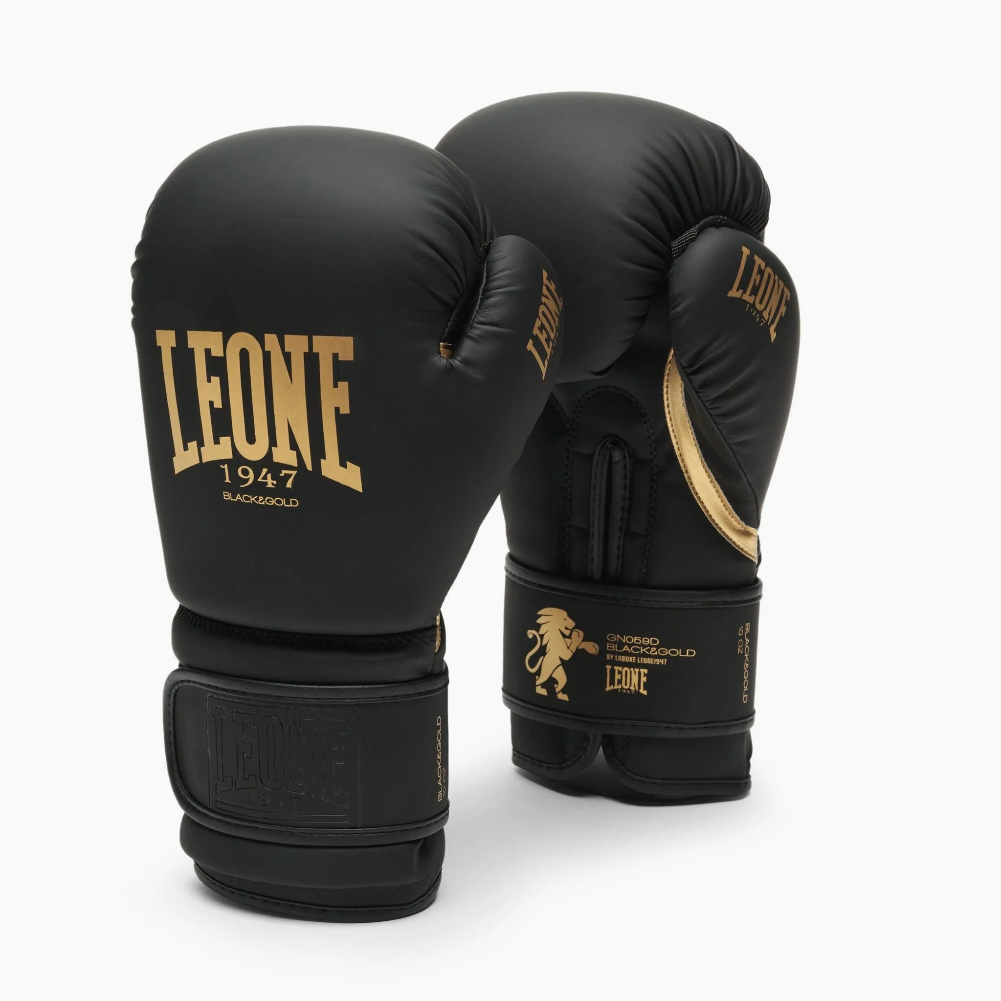 Guantes de boxeo Leone GN059D Negro&Dorado