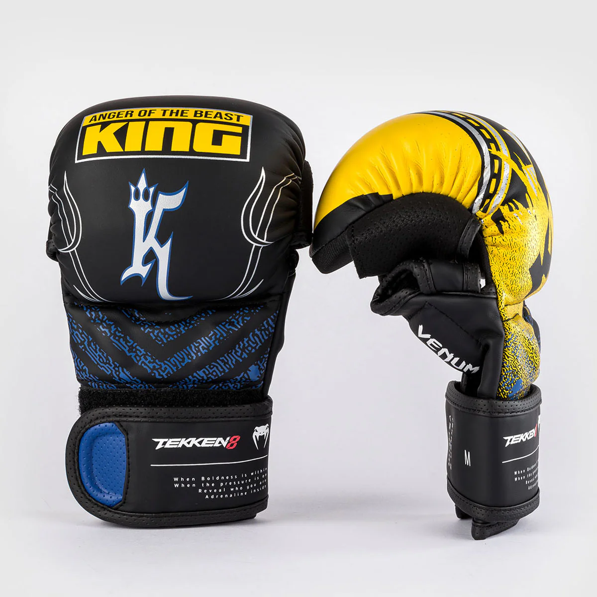 Guantes MMA Tekken 8 King Negro-amarillo - Imagen 3