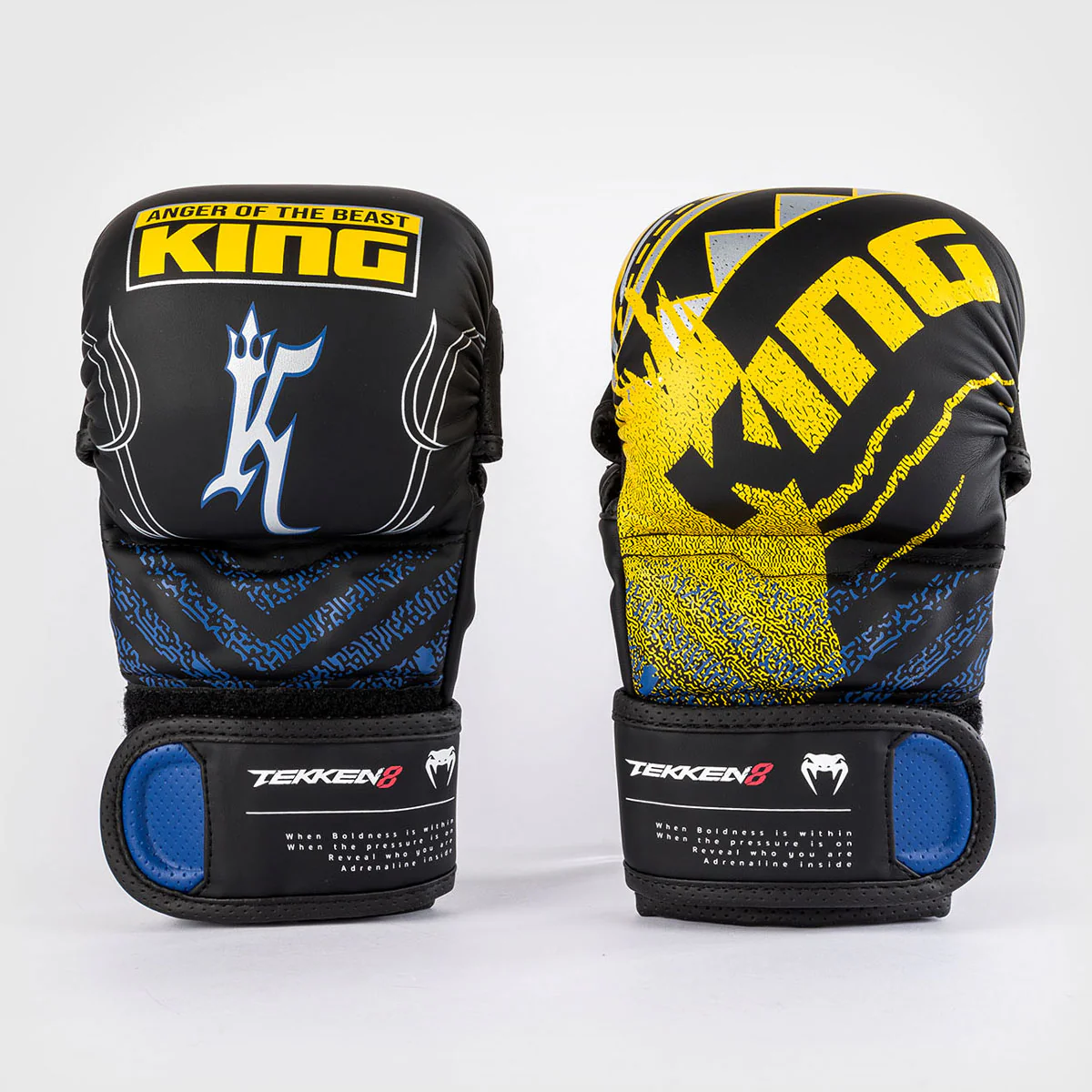 Guantes MMA Tekken 8 King Negro-amarillo - Imagen 4