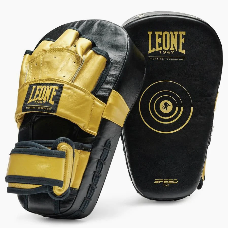 Manoplas de boxeo Leone Speed Línea GM520 Negro-oro