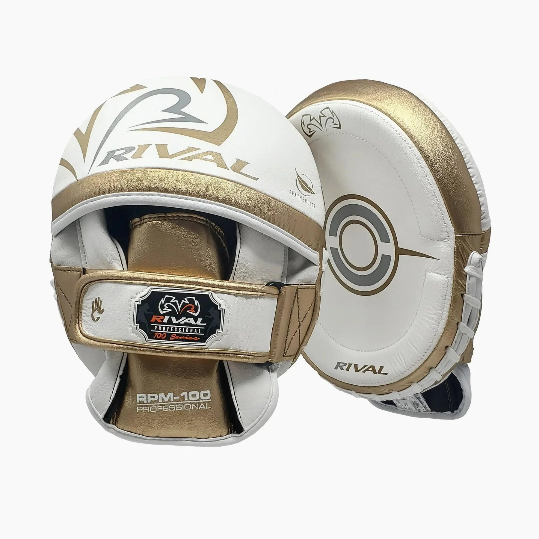 Manoplas de boxeo Rival Professional RPM100 Blanco-Oro