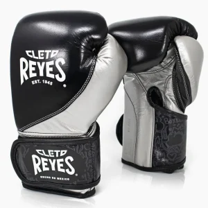 Guantes de boxeo Cleto Reyes Entrenamiento de Alta Precisión CE7 Negro-Plata