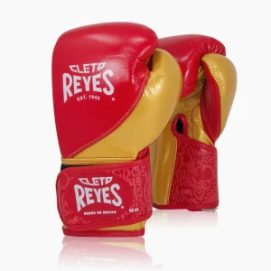Guantes de boxeo Cleto Reyes Entrenamiento de Alta Precisión CE7 Rojo-Oro