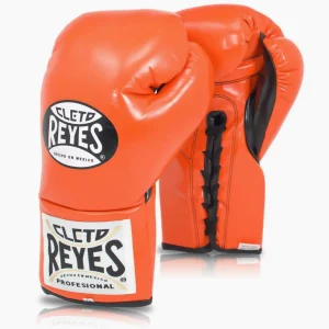 Guantes de boxeo Cleto Reyes Professional CB2 Naranja con cordones