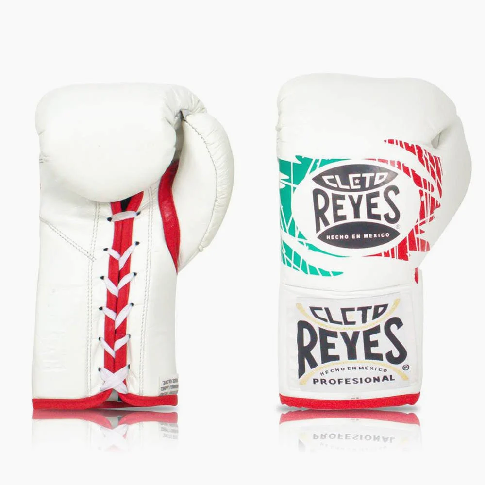 Guantes de boxeo Cleto Reyes Profesional CB2 Mexican Tricolor con cordones - Imagen 3