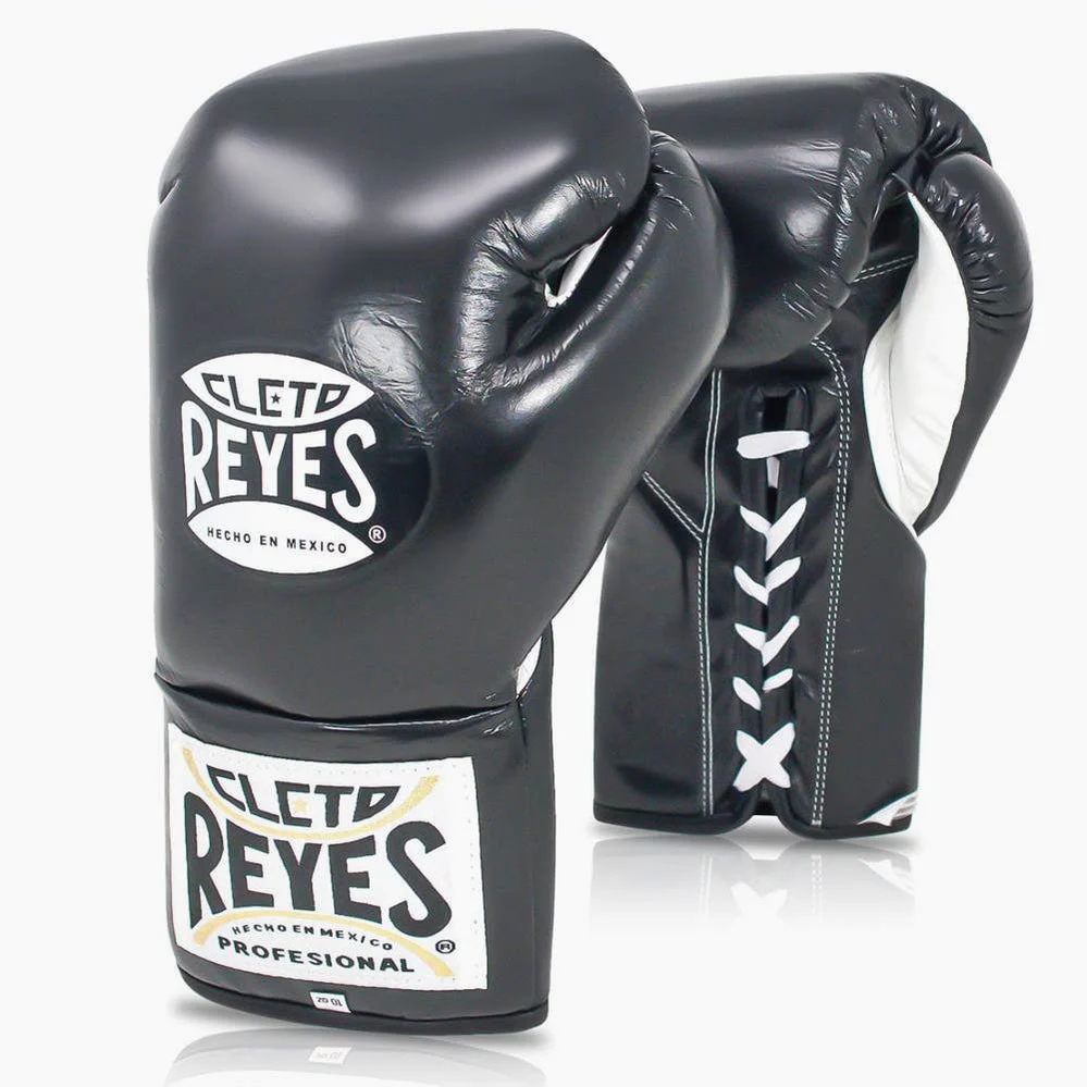 Guantes de boxeo Cleto Reyes Profesional CB2 Negro con cordones