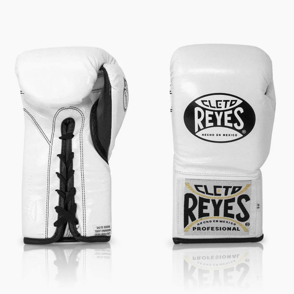 Guantes de boxeo Cleto Reyes Safetec CB4 Blanco con cordones - Imagen 3