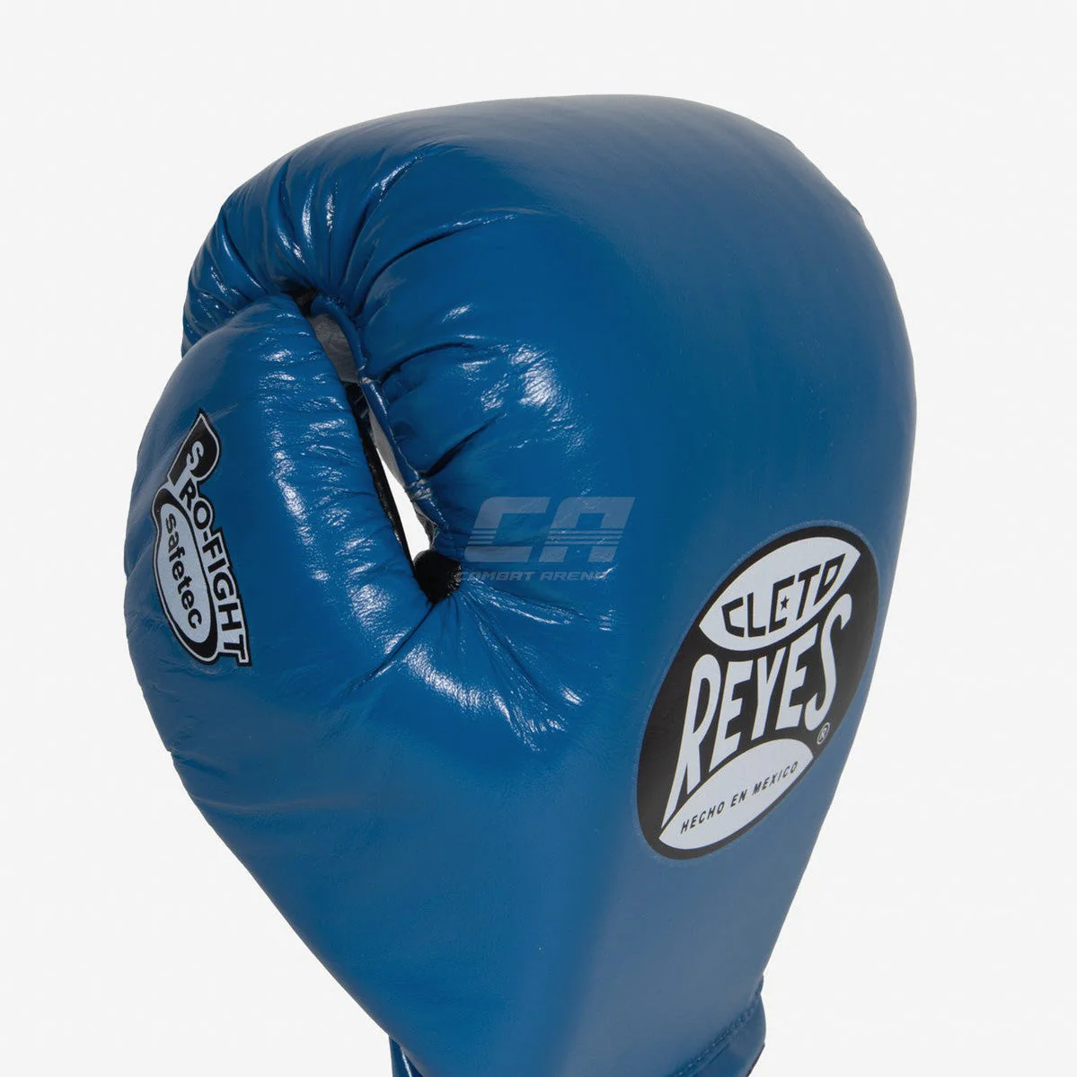 Guantes de boxeo Cleto Reyes Safetec CB4 Azul-negro con cordones - Imagen 6